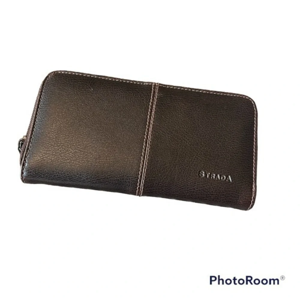 Strada brown leather wallet